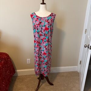 Talbots Tropical Floral Print Tank Dress